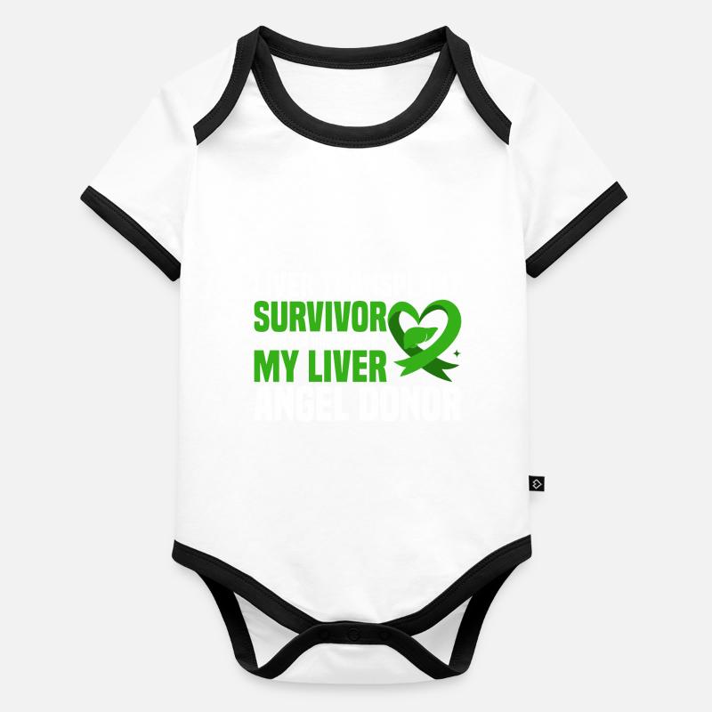 Leberempfänger Baby Bio-Kurzarm-Kontrastbody