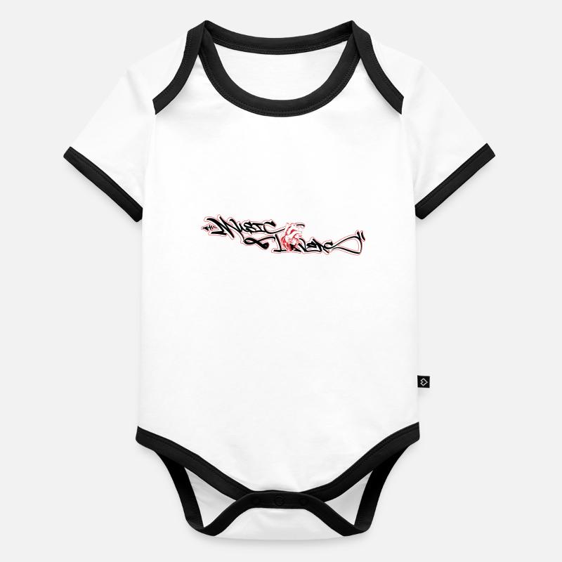 Mélomanes Body Bébé bio contrasté manches courtes