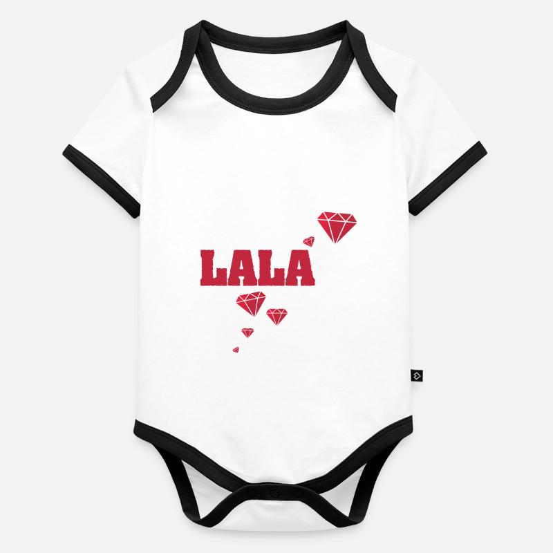 Nom Lala Body Bébé bio contrasté manches courtes