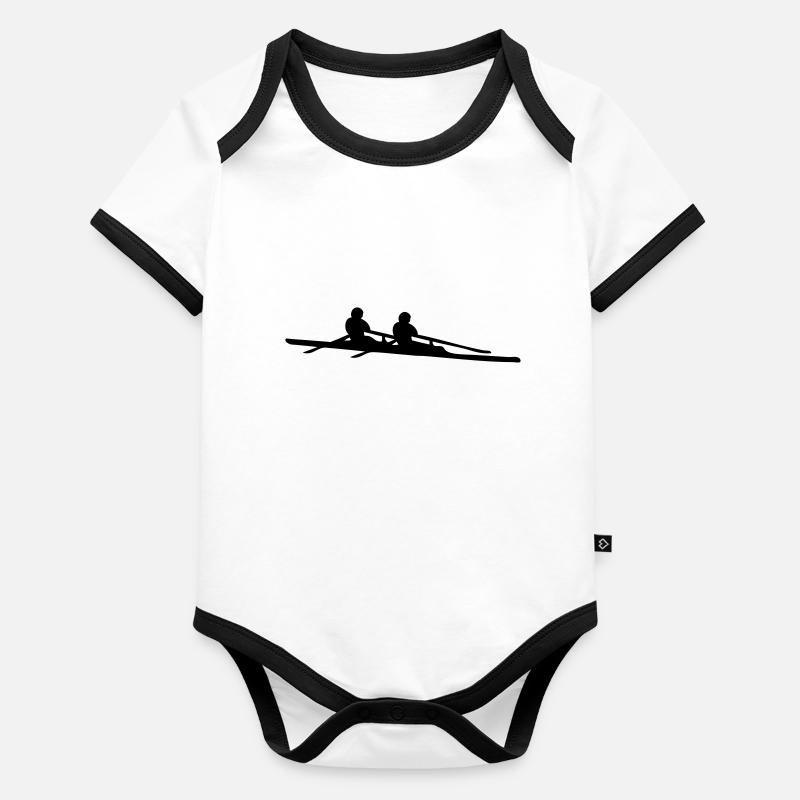 aviron double Double scull Body Bébé bio contrasté manches courtes