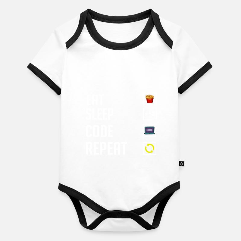 Programmierer Programmieren Computerentwickler Pc Baby Bio-Kurzarm-Kontrastbody