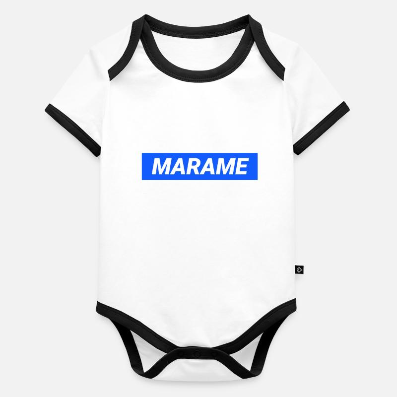 Marame Grenoble Homme Body Bébé bio contrasté manches courtes