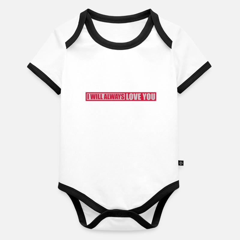 J’aimerai toujours Body Bébé bio contrasté manches courtes