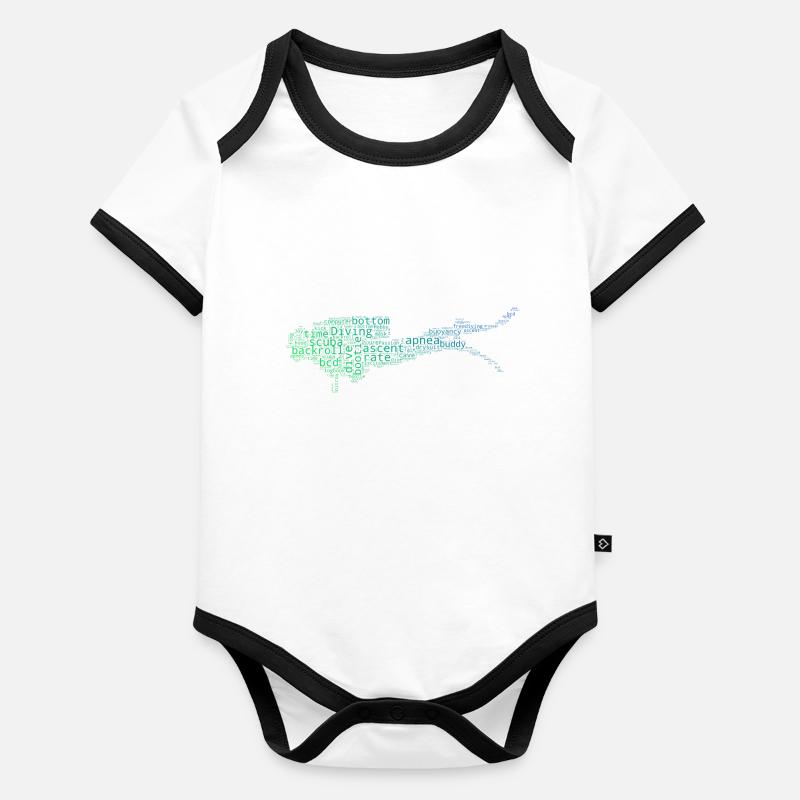 Plongeurs Plongée sous-marine Hommes Body Bébé bio contrasté manches courtes