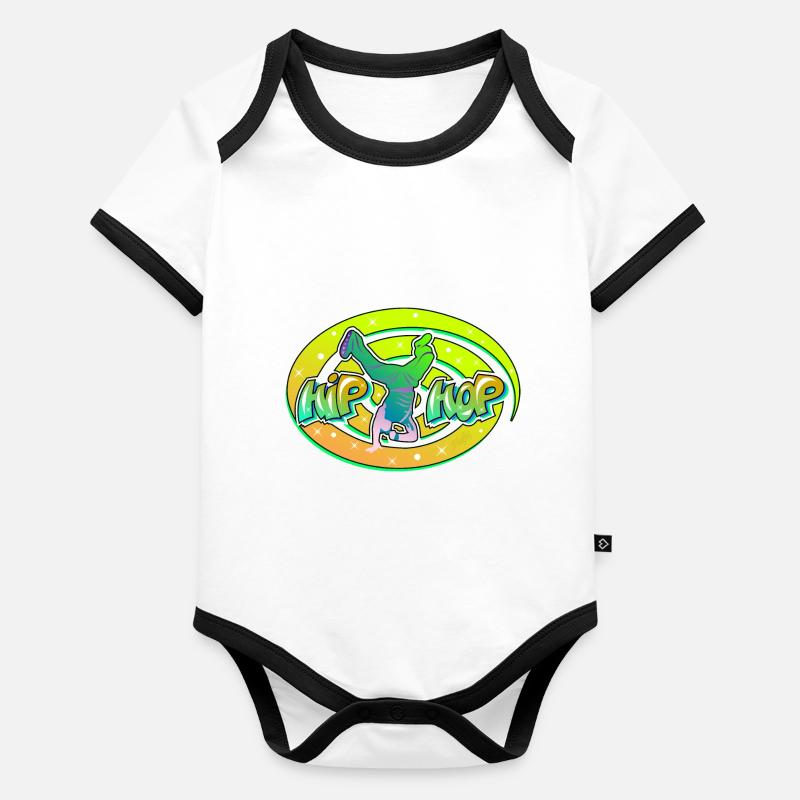 Hip-Hop in Space 2 Organic Baby Contrasting Bodysuit
