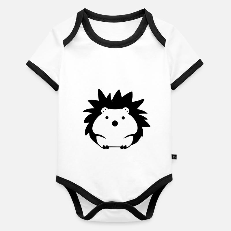 Igel Baby Bio-Kurzarm-Kontrastbody