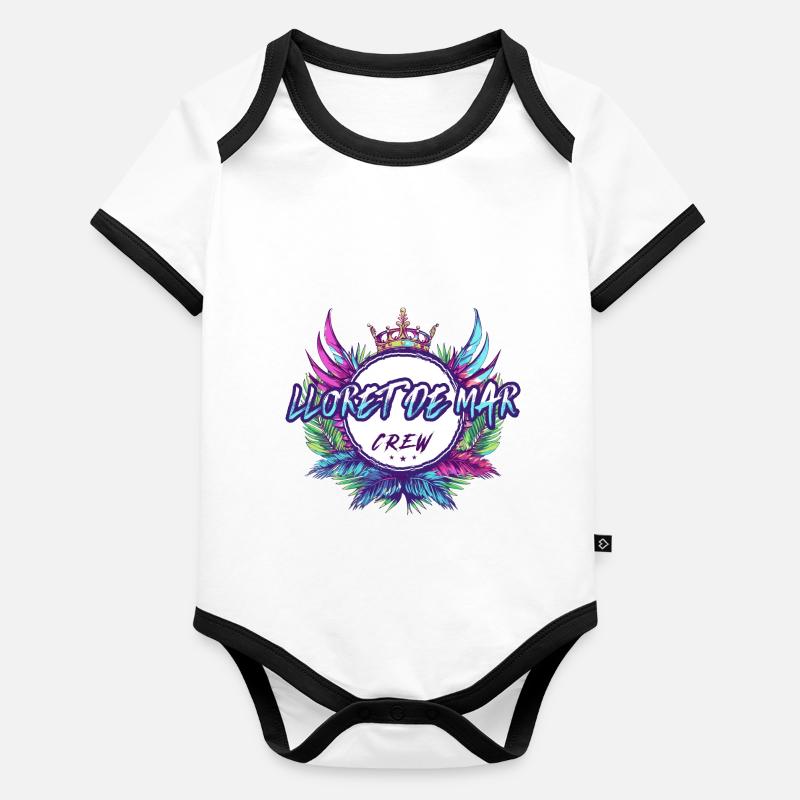 Lloret De Mar Crew Coloré Body Bébé bio contrasté manches courtes