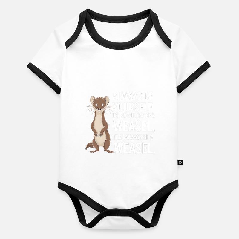 Wiesel Baby Bio-Kurzarm-Kontrastbody
