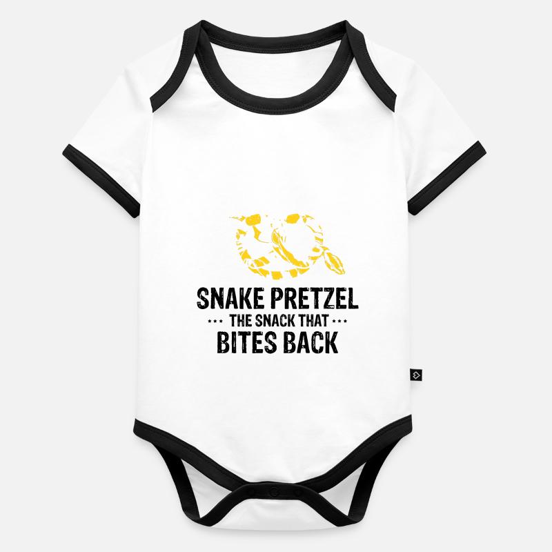 King python design pour les amateurs de serpents Body Bébé bio contrasté manches courtes
