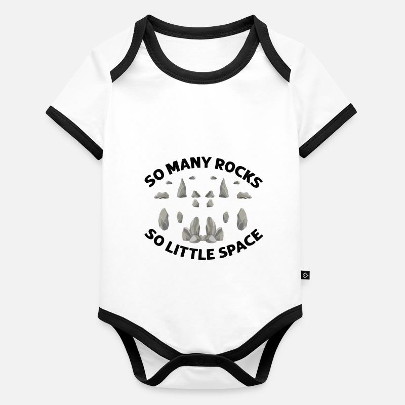 Recherche sur les roches et conception de roches à quartz Body Bébé bio contrasté manches courtes