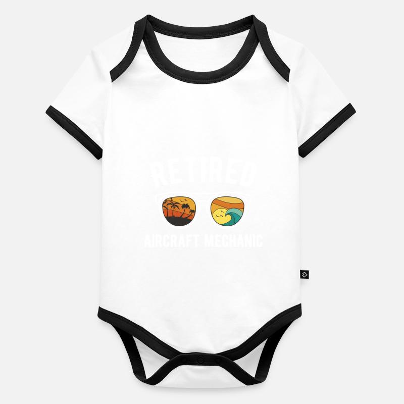 Jet-setting pilot: Ready for retirement Organic Baby Contrasting Bodysuit