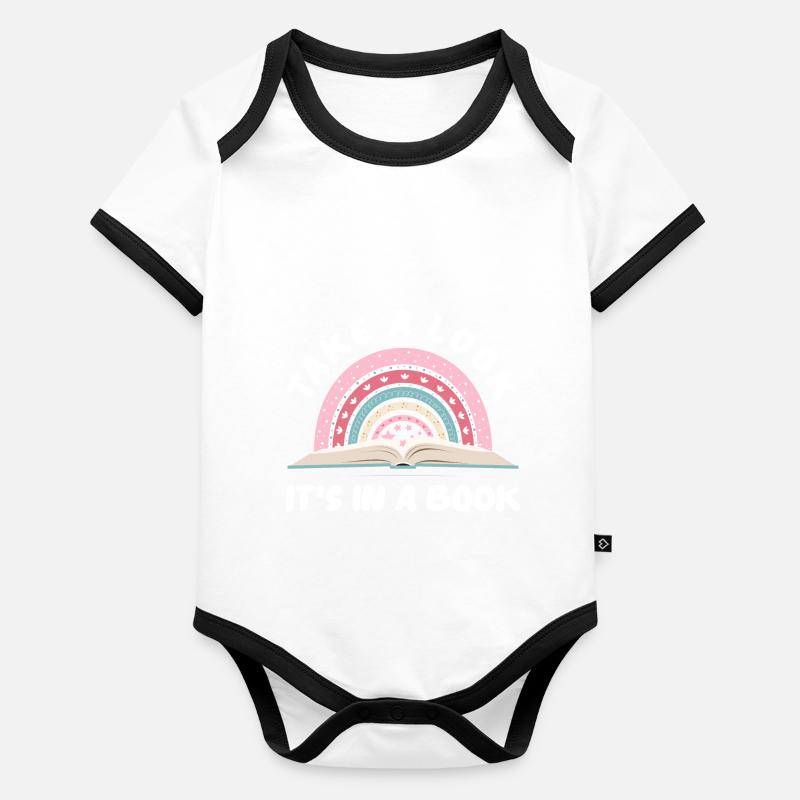 Books Book Reading Bookworm Bookworm Bookaholic Organic Baby Contrasting Bodysuit