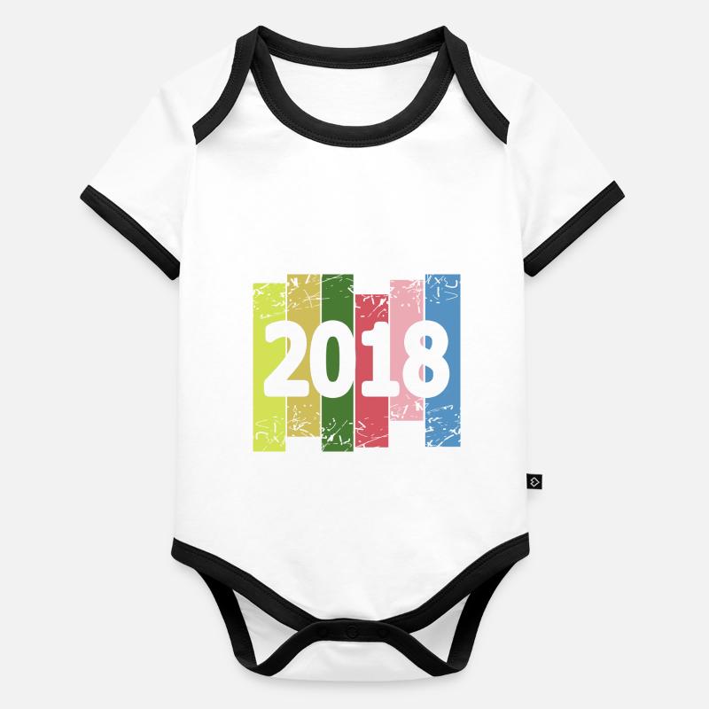 Drôle 2018 Body Bébé bio contrasté manches courtes