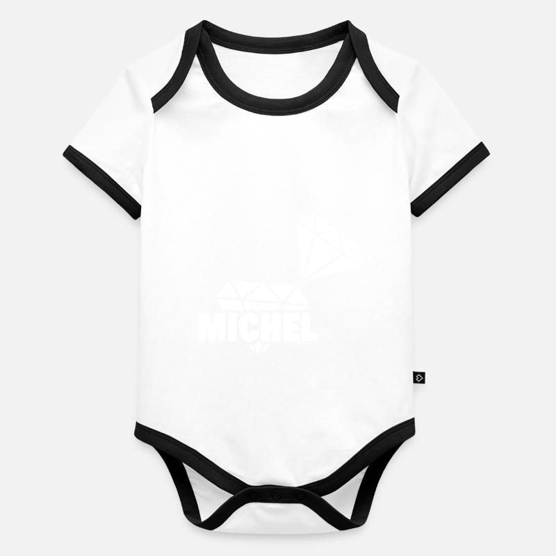 Précieux Michel Body Bébé bio contrasté manches courtes