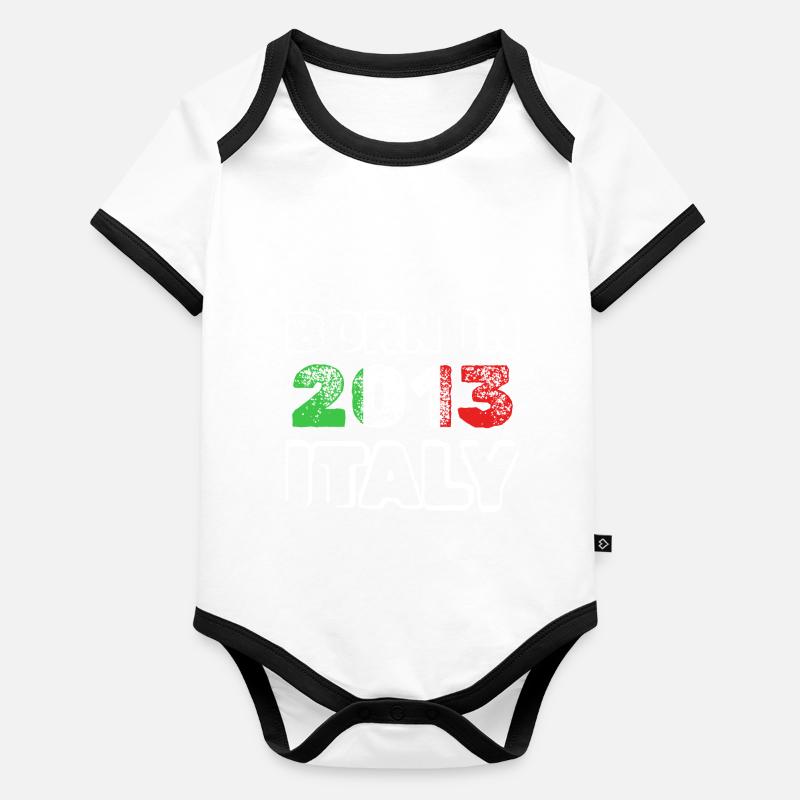 Born in 2013 Organic Baby Contrasting Bodysuit