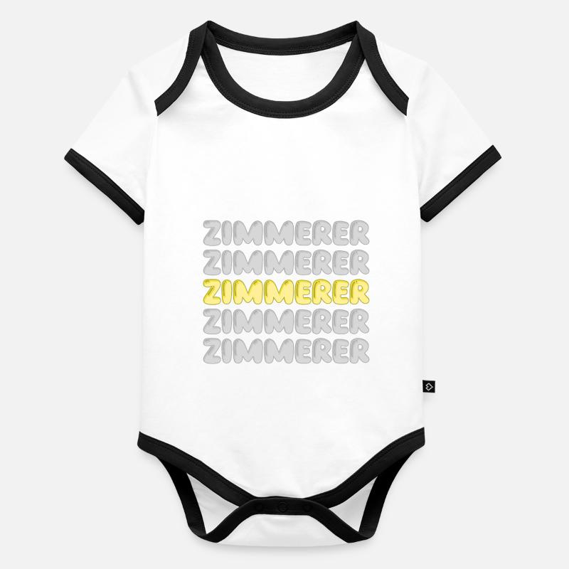 Work Carpenter Organic Baby Contrasting Bodysuit