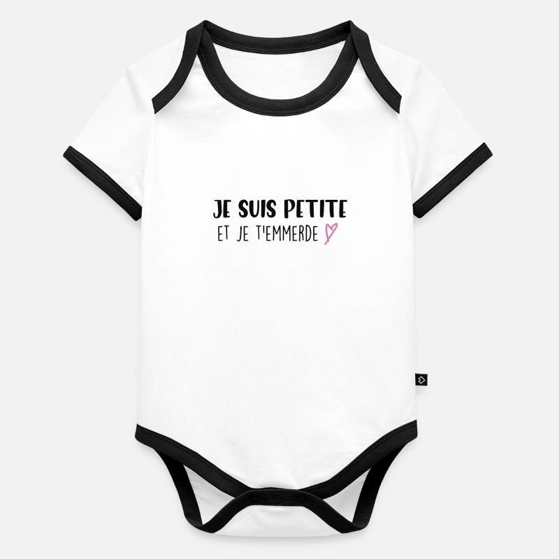petite emmerde Body Bébé bio contrasté manches courtes
