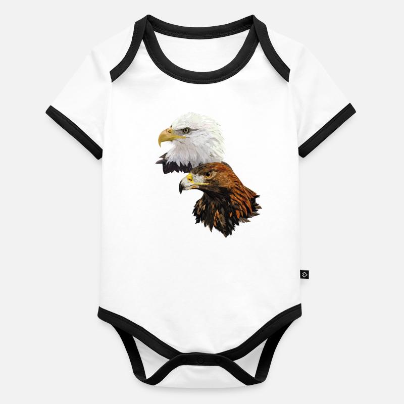 Aigles Body Bébé bio contrasté manches courtes