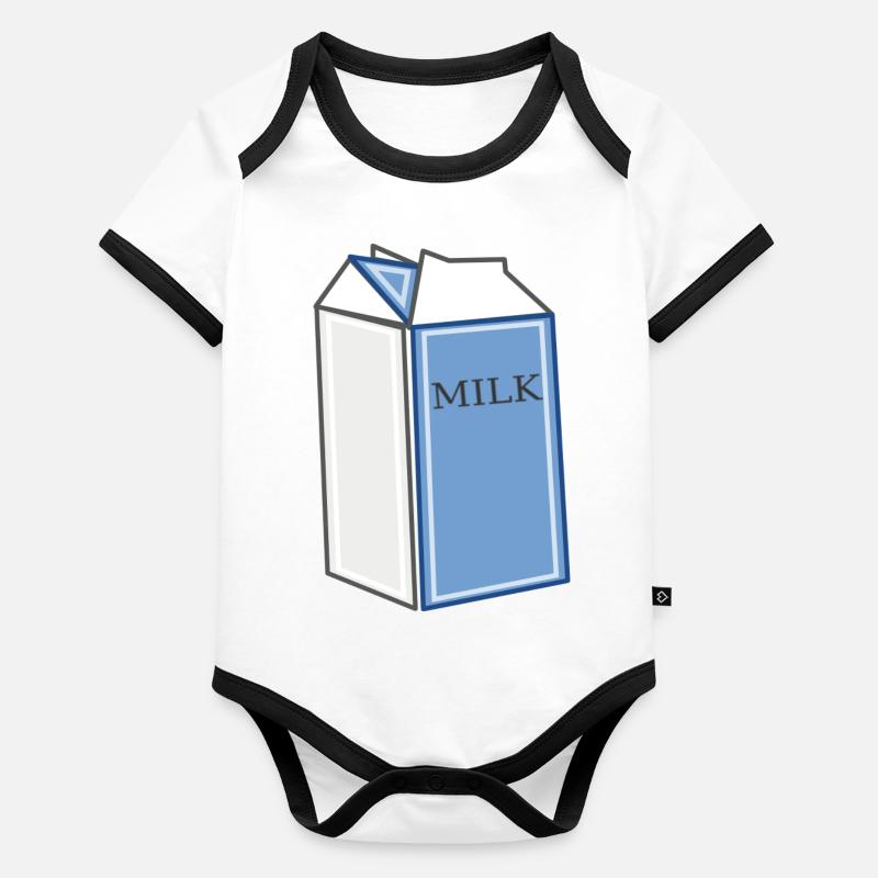 Style de lait Body Bébé bio contrasté manches courtes