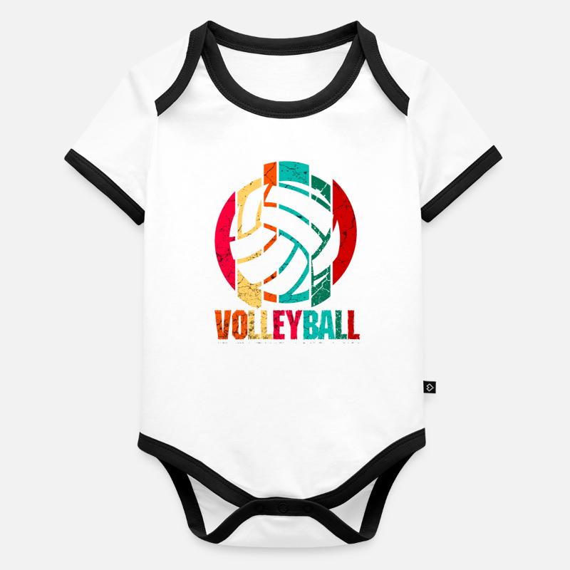 volley- Body Bébé bio contrasté manches courtes