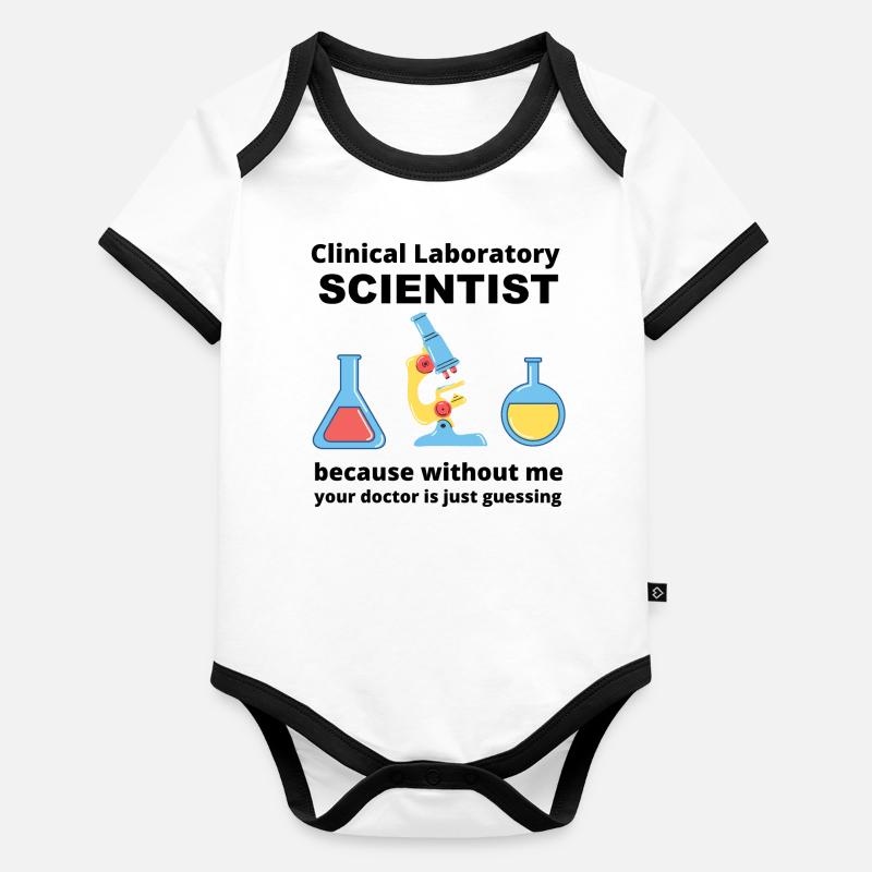 scientifique Body Bébé bio contrasté manches courtes