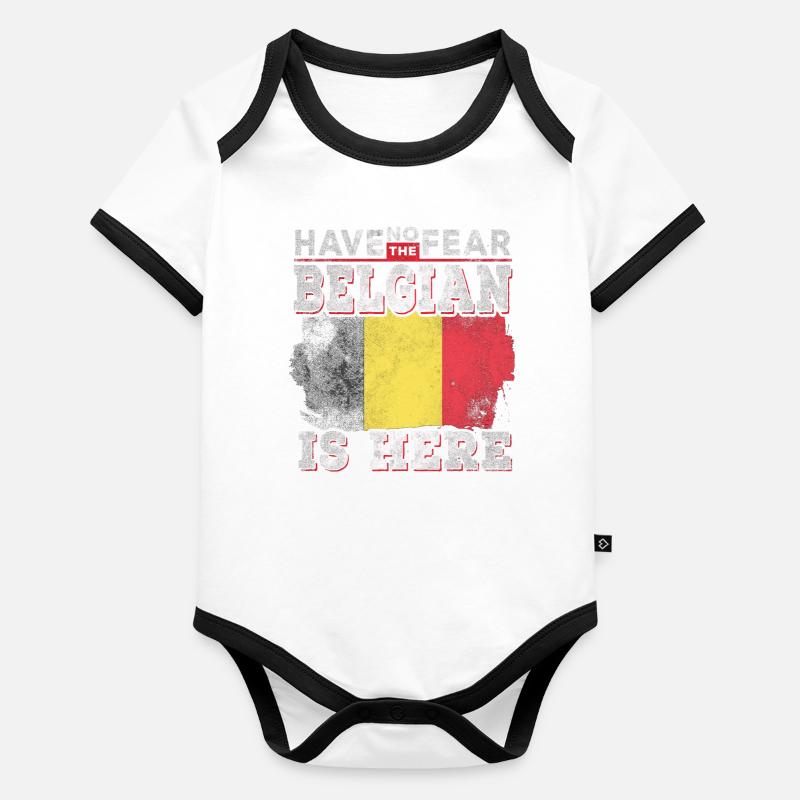 Funny Belgian Organic Baby Contrasting Bodysuit