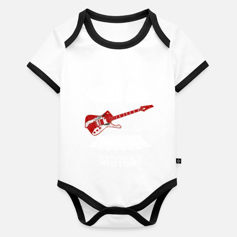 Guitar Hero White Body Bébé bio contrasté manches courtes