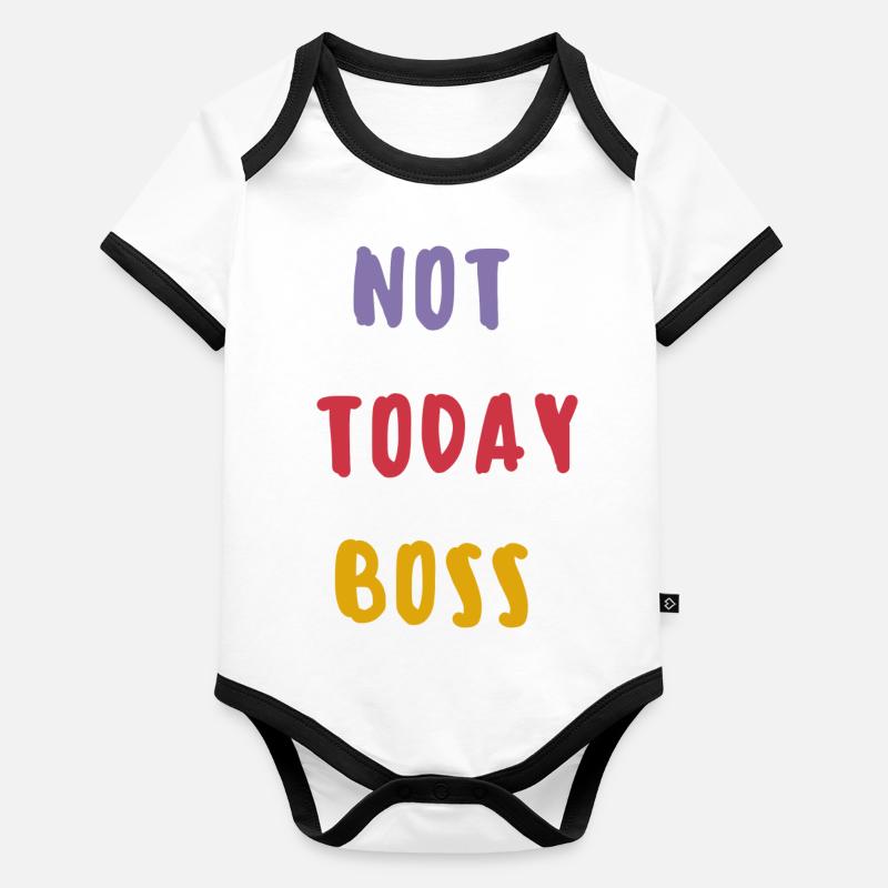 NICHT HEUTE CHEF Baby Bio-Kurzarm-Kontrastbody