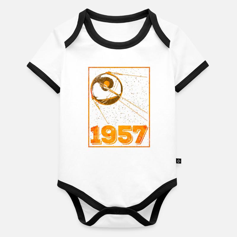 Sputnik 1957 Baby Bio-Kurzarm-Kontrastbody