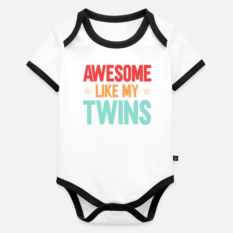 Fantastic like my twins Organic Baby Contrasting Bodysuit