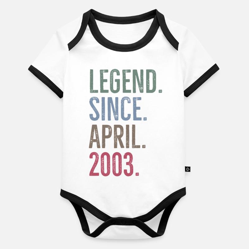 Legend Since April 2003 Organic Baby Contrasting Bodysuit