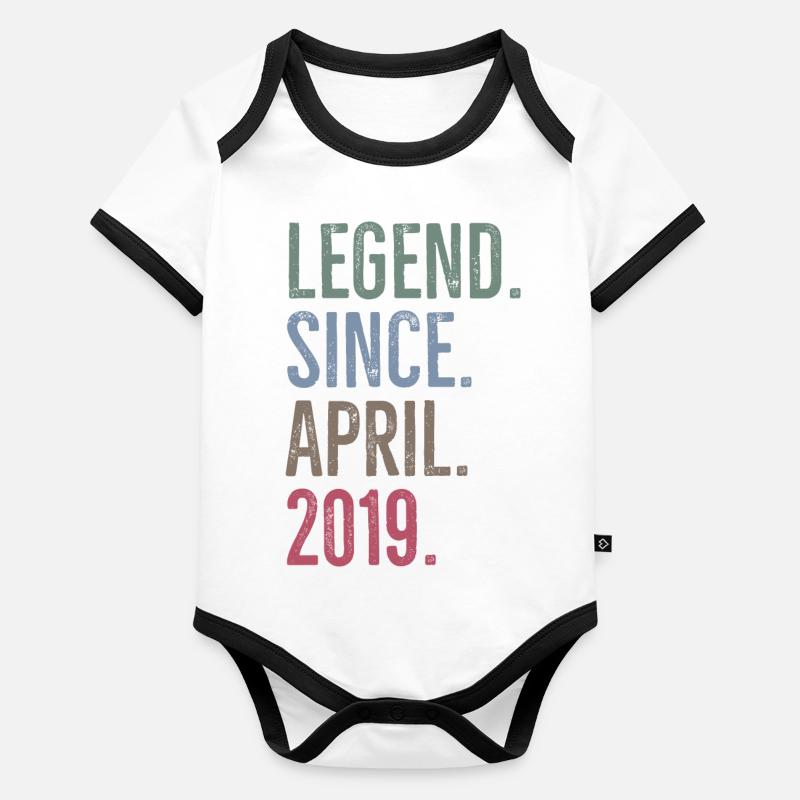 Legend Since April 2019 Organic Baby Contrasting Bodysuit