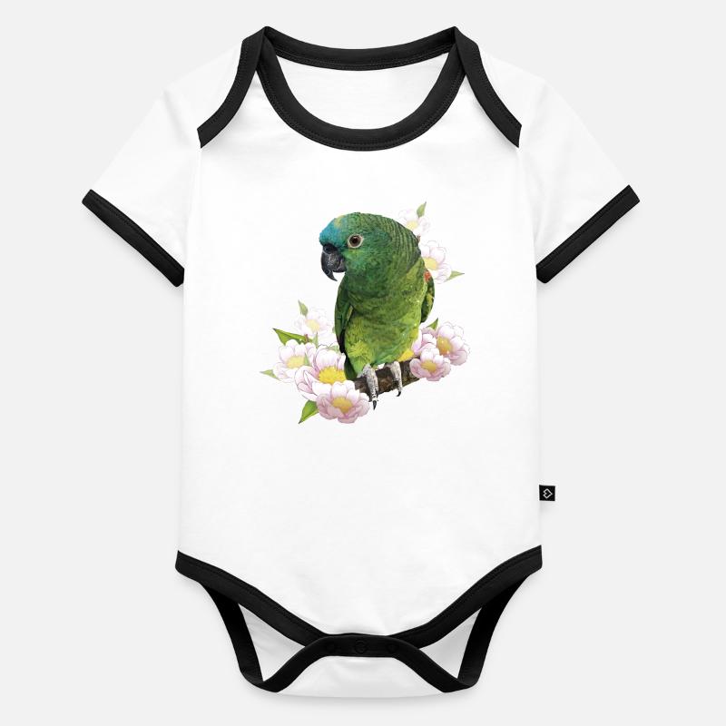The blue-fronted amazon Organic Baby Contrasting Bodysuit