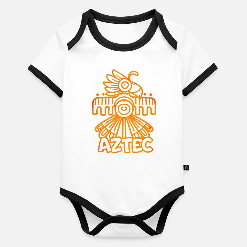 Dieu aztèque Body Bébé bio contrasté manches courtes