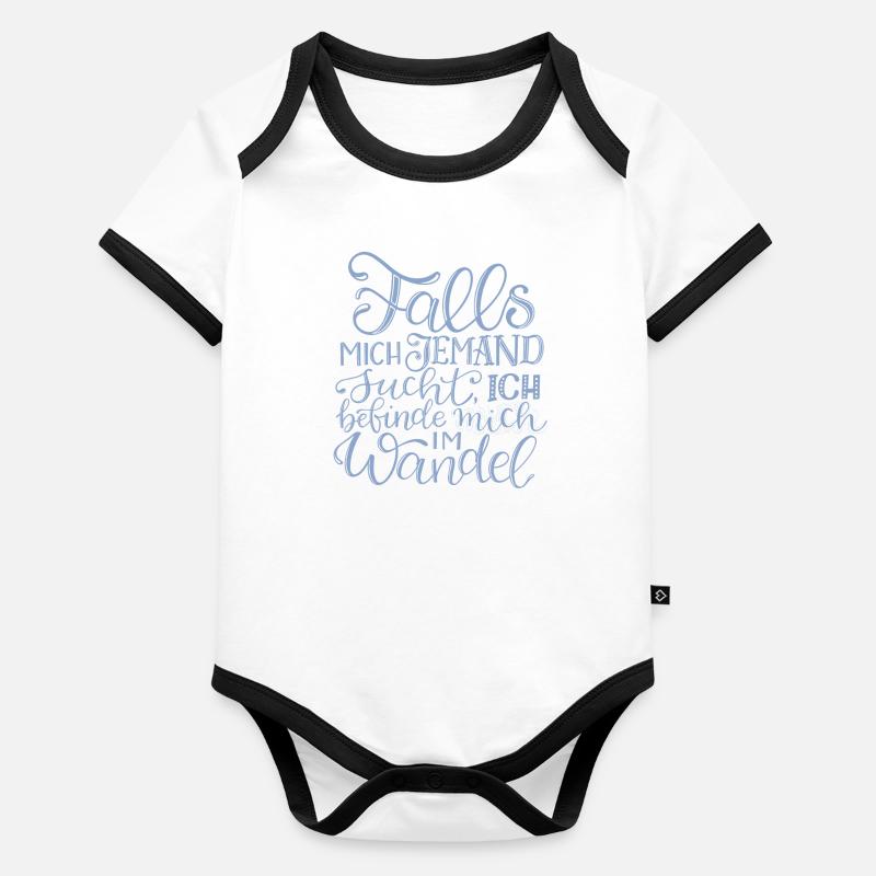 Ich befinde mich im Wandel Baby Bio-Kurzarm-Kontrastbody