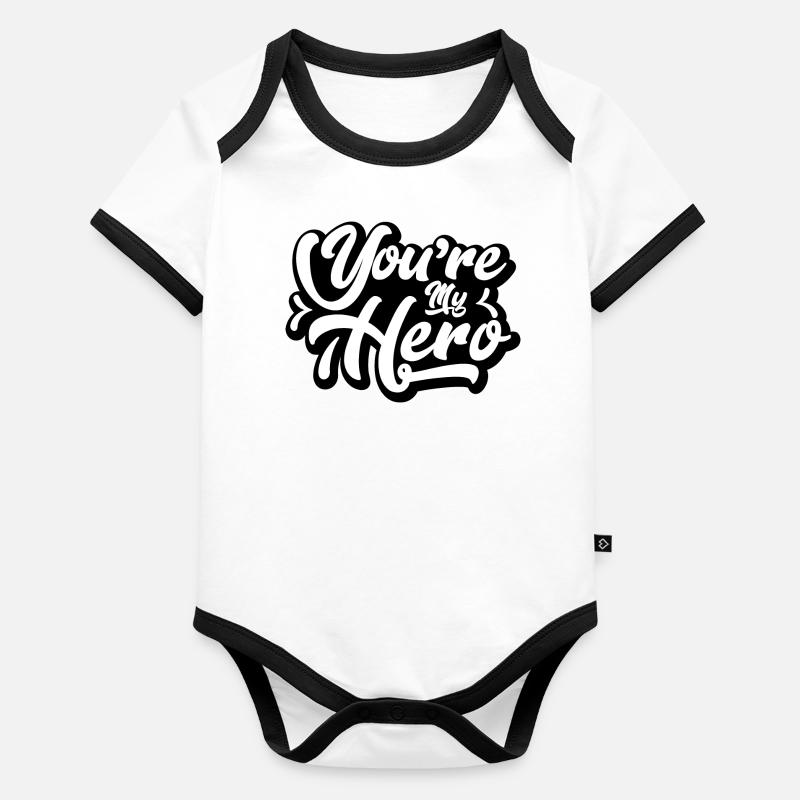 Mon héros Body Bébé bio contrasté manches courtes