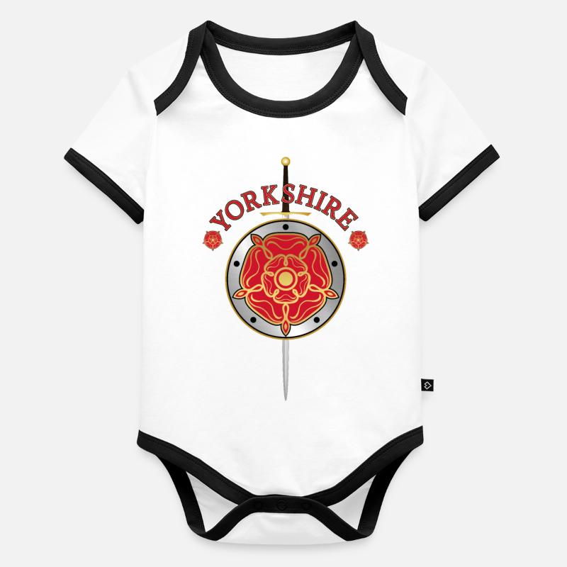 YORKSHIRE ROMANCE VIBES - MEDIEVAL NORTHERN ENGLAN Organic Baby Contrasting Bodysuit