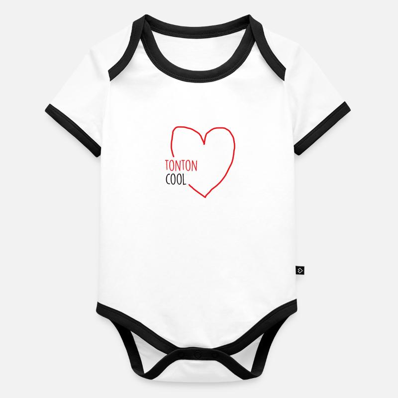 tonton cool Body Bébé bio contrasté manches courtes