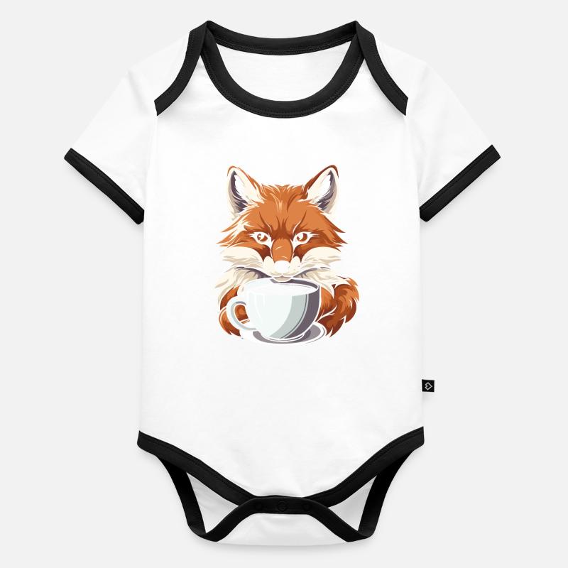 Fuchs Coffee Organic Baby Contrasting Bodysuit