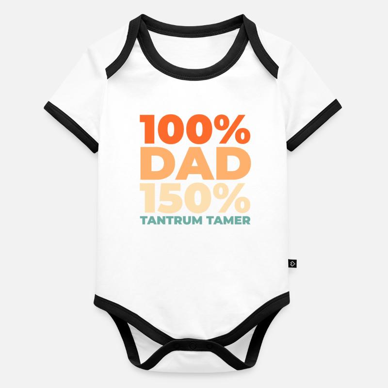 Père Papa Body Bébé bio contrasté manches courtes