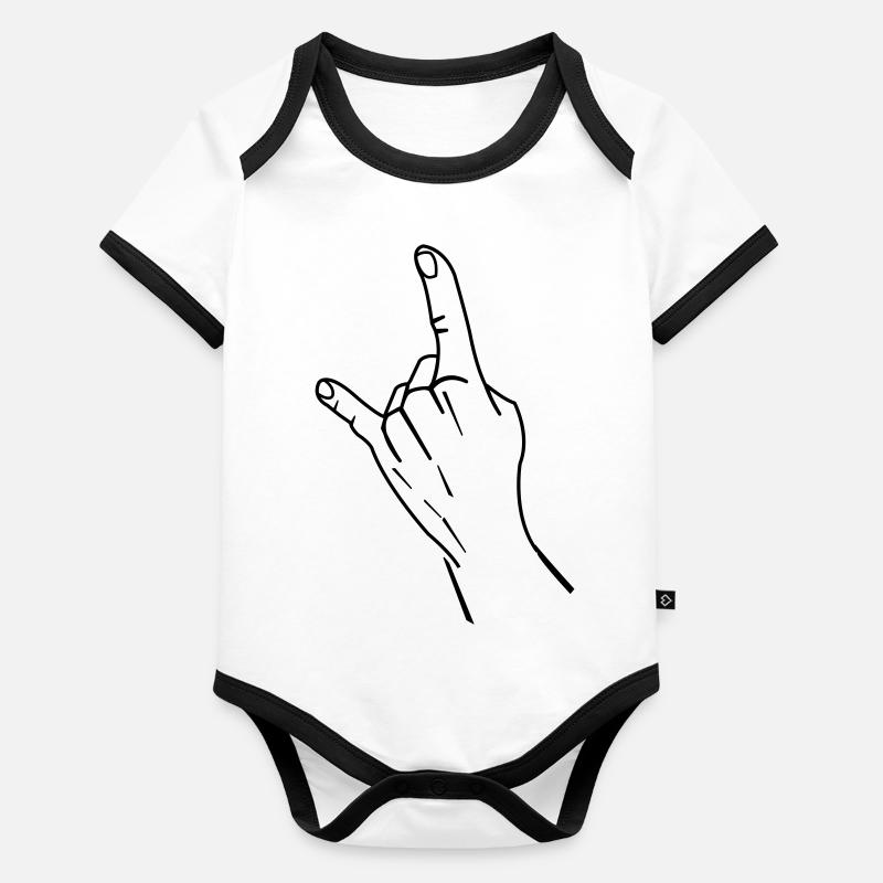 Icône de main cool Body Bébé bio contrasté manches courtes