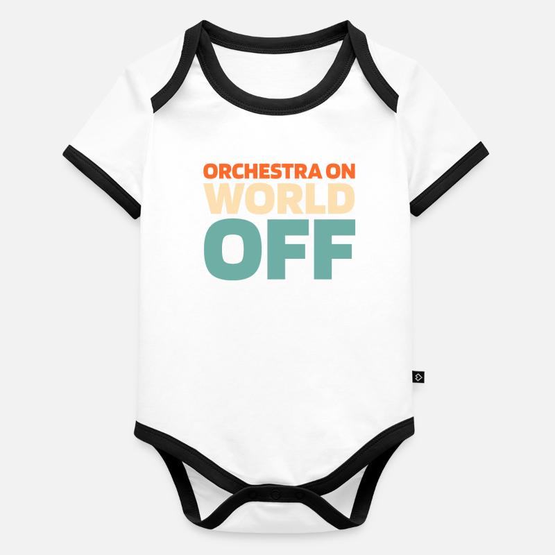 Orchester Orchestra On World Off Baby Bio-Kurzarm-Kontrastbody