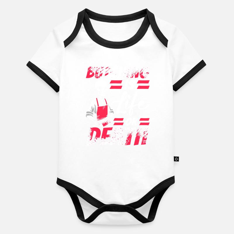 Fleischer Metzger Schlachter Skelett Baby Bio-Kurzarm-Kontrastbody