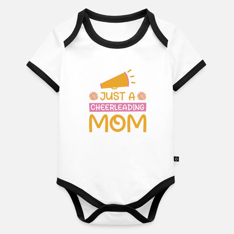 Cheerleader Cheerleading Mom Organic Baby Contrasting Bodysuit