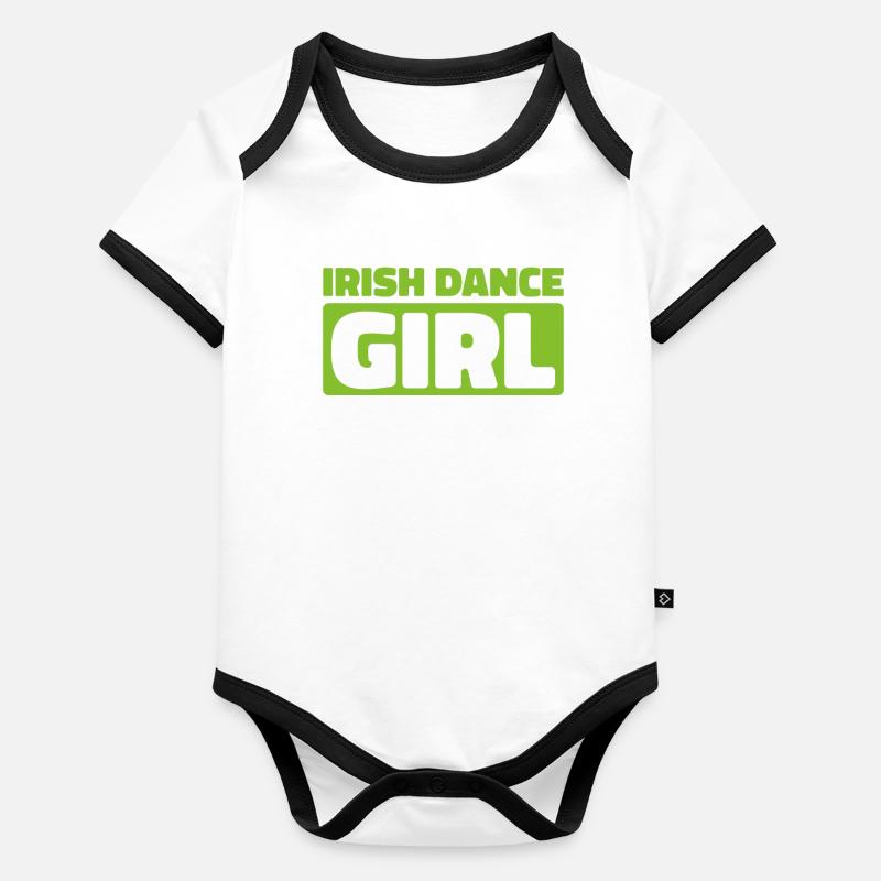 Irish Dance Irischer Tanz Organic Baby Contrasting Bodysuit
