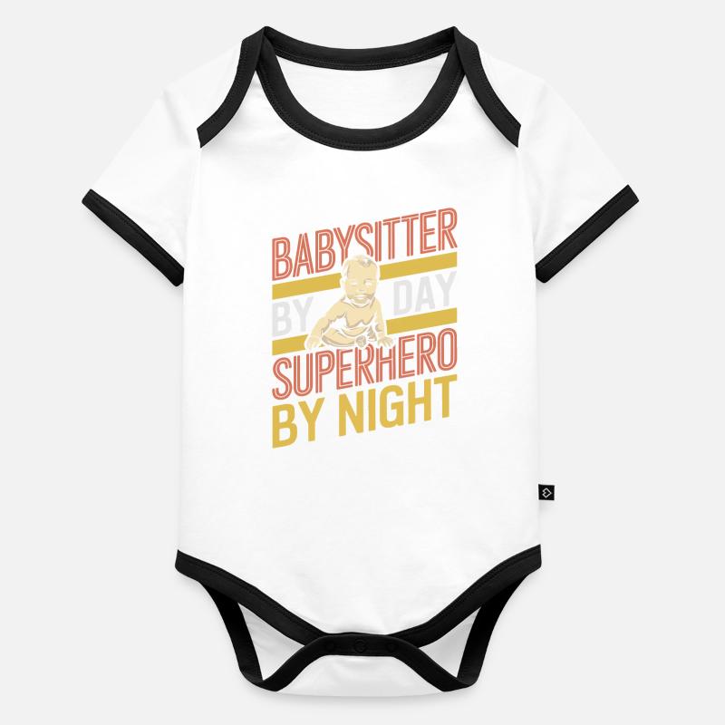 Babysitter Baby Bio-Kurzarm-Kontrastbody