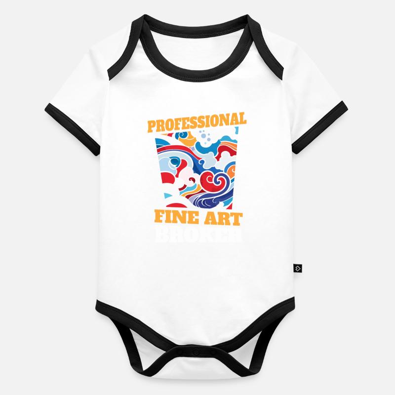 Marchand d’art Body Bébé bio contrasté manches courtes