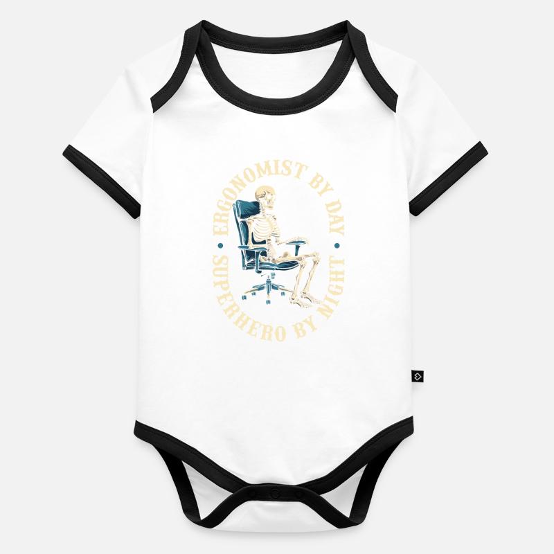 Ergonome Body Bébé bio contrasté manches courtes