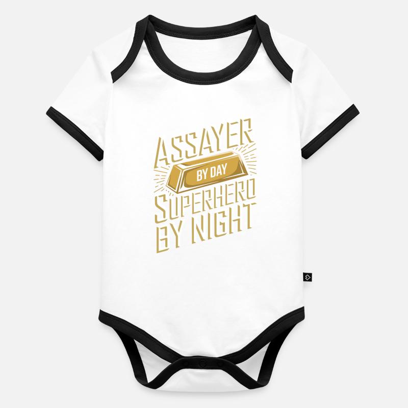 Prüfer Baby Bio-Kurzarm-Kontrastbody