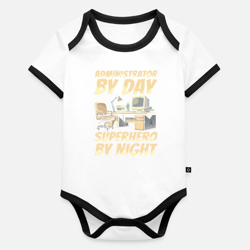 Administrateur Body Bébé bio contrasté manches courtes